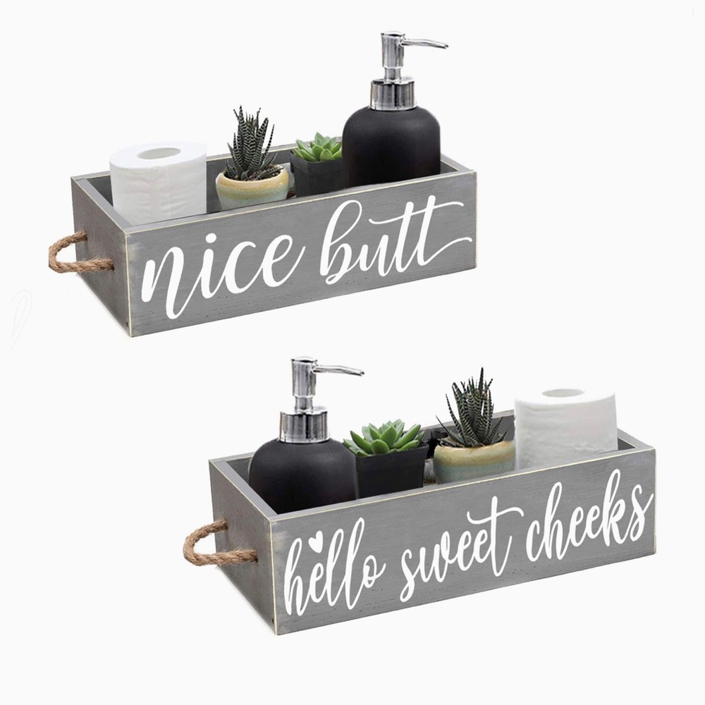 Bathroom Rustic Decor Box - Picture 2 of 5